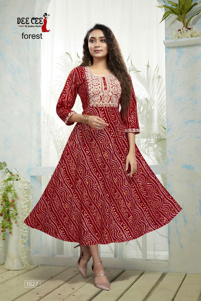 Deecee Forest New Latest Ethnic Wear Printed Rayon Kurti Collection